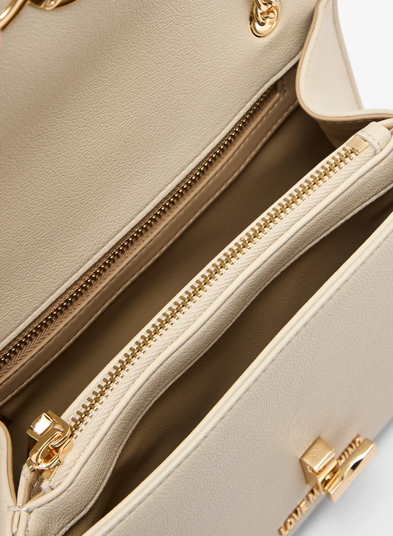 Love Moschino  Heart Turnlock PU Crossbody Bag for Women | Best Price UAE